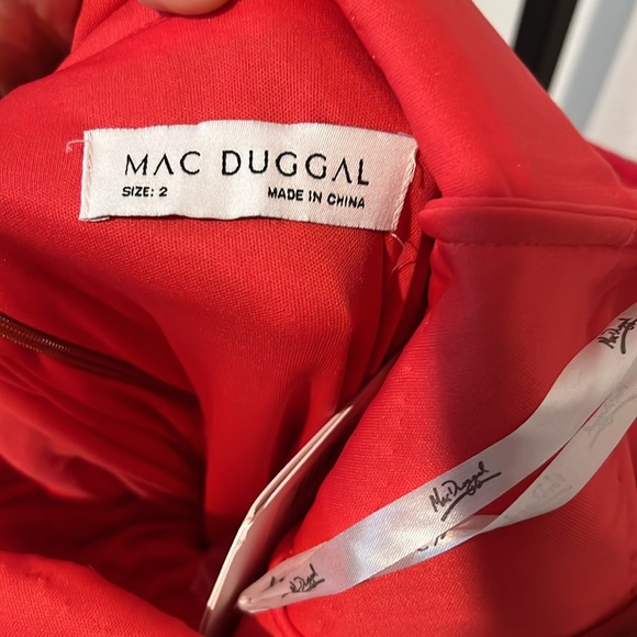 $498 NWT Mac Duggal Ombré Pleated Bust Tulle Dress w/Beaded Belt #20378 (Size 2) - Picture 8 of 12